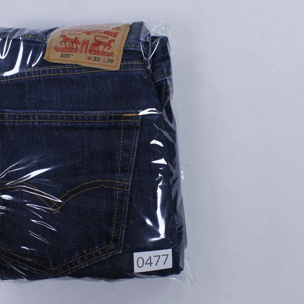 Levi's 505 Regular Fit Men's Jeans Size 32x30 Dark Wash Rinse Blue Denim